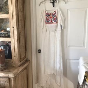 Beautiful Embroidered White Maxi Dress